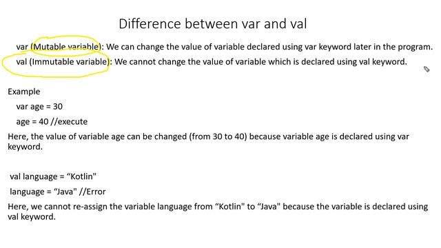 Android | Kotlin | Training : Kotlin var and val keyword смотреть онлайн