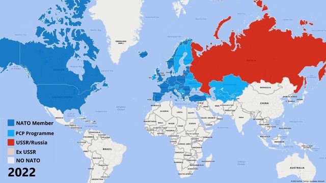 NATO COUNTRIES MAP - 1949/2022 смотреть онлайн