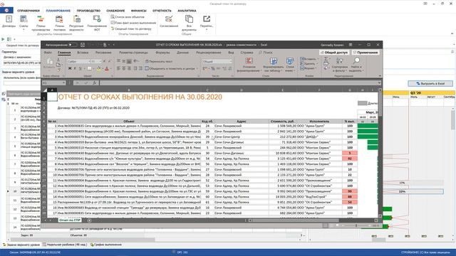 Программа для строительства Стройбизнес - Отчет "Сводный план по договору" смотреть онлайн