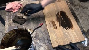 Работа с маслом по дереву. Второй слой