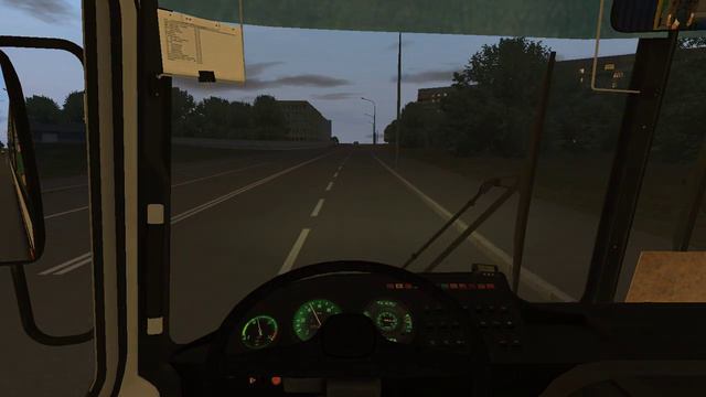 Едем подменный вечерний круг на ПАЗе по 116 маршруту, Чистогорск, Omsi 2 смотреть онлайн