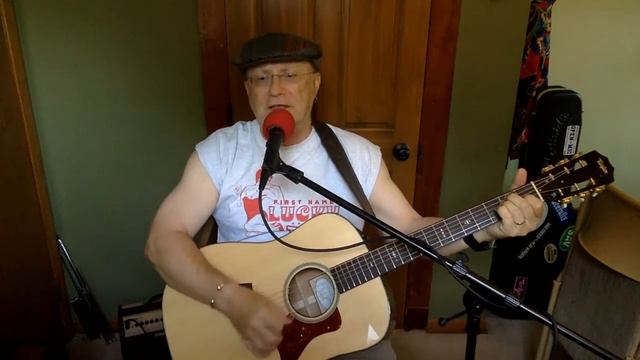 2041 - Big River - Johnny Cash vocal & acoustic guitar cover & chords смотреть онлайн