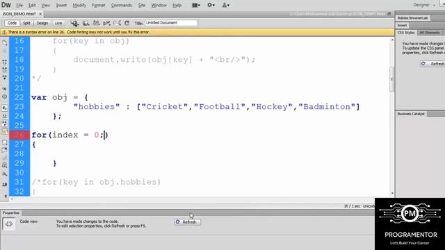 04 | How To Access JSON Object And Array Using For Loop | JSON Tutorial | Learn JSON (Hindi/Urdu) смотреть онлайн