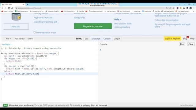 Lecture No 61 Advance JavaScript Binary search using recursion urdu/hindi #javascript #exercise смотреть онлайн
