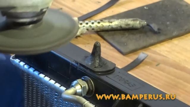 ремонт бачка радиатора материалами BAMPERUS- видеоурок
