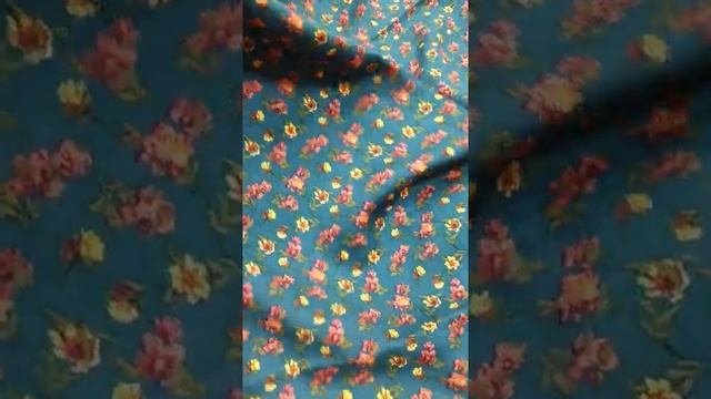 Штапель вискоза. Цветочный принт. смотреть онлайн