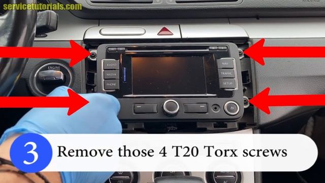 TUTORIAL: How to remove CD radio unit RNS 310 on VW Passat B6 3C (2006-2010), Golf 6, Touran, Tigua смотреть онлайн