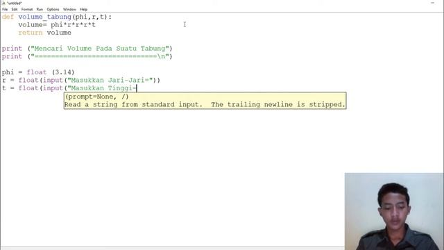 Fungsi def Python untuk menghitung Volume Tabung смотреть онлайн