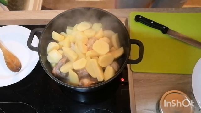 картошка с мясом в соусе