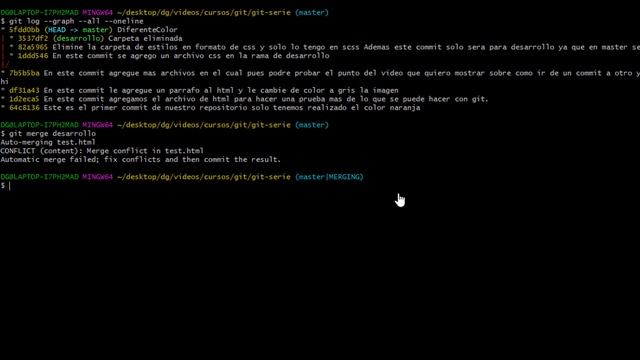 Git - GitHub - Fusionar ramas - Mezclar codigo - DG смотреть онлайн