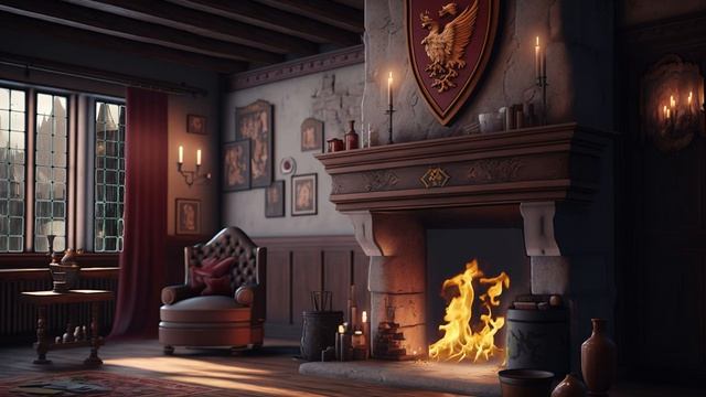 Побег в замок Хогвартс уютная комната дождливый вечер и ревущий камин для полного расслабления смотреть онлайн