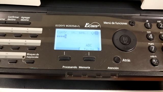 Configurar Red  Kyocera Ecosys M2035 Dn TCP/IP Parte 1
