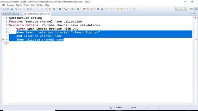 Cucumber Framework Selenium Tutorial-04 How to Read 'YES' Row Test Data from Excel File смотреть онлайн