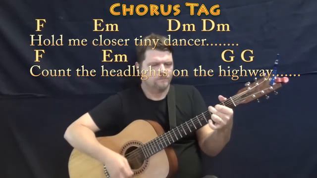 Tiny Dancer (Elton John) Guitar Lesson Chord Chart with Chords/Lyrics смотреть онлайн