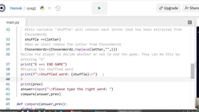 Python Code for Making a Spelling and Grammar Game Part 3 смотреть онлайн