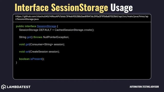 org openqa selenium html5 Selenium Interface SessionStorage with example смотреть онлайн