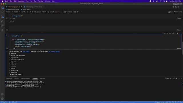 Formatting Scrapethissite.com Country Data Using Python and Pandas смотреть онлайн