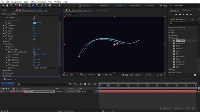 Изучаем Trapcode 3D Stroke в After Effects (Как с ним работать) смотреть онлайн