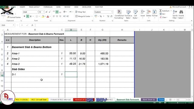 How to Calculate Formwork of Basement Slab | Estimation | | AutoCAD | QS Boy | смотреть онлайн