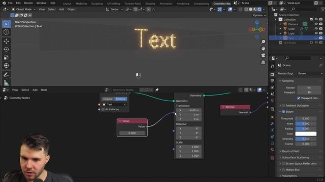 How to make an LED sign in Blender смотреть онлайн