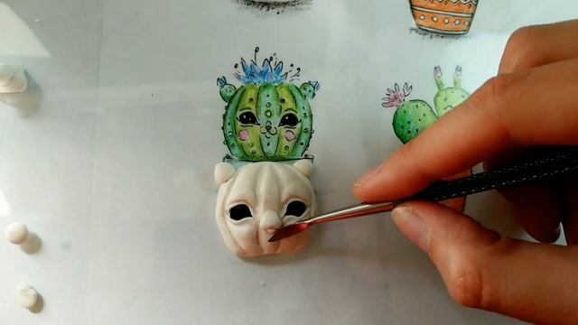 Брошь из полимерной глины "Зверокактус" . ЛЕПКА: Часть 2. DIY смотреть онлайн