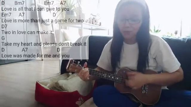 "LOVE" by Nat King Cole/Ukelele-Song Cover (lyrics & Chords) смотреть онлайн