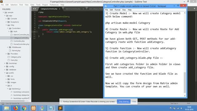 #1 Make E-commerce website in Laravel 5.6 | #12 Admin Panel | Categories | Migrations | CRUD смотреть онлайн