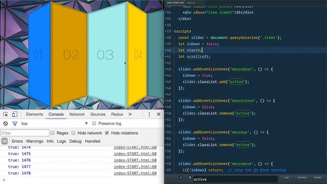 JavaScript Interface Challenge: Click and Drag to Scroll - #JavaScript30 27/30 смотреть онлайн