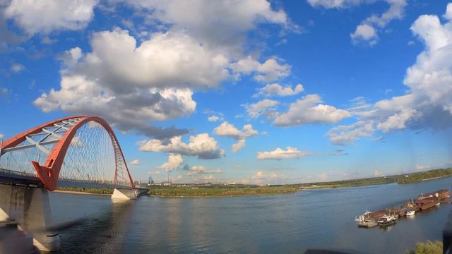 Бугринский мост с дрона, г. Новосибирск