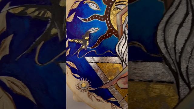 Шаманский бубен, с росписью #shaman #tambourine смотреть онлайн