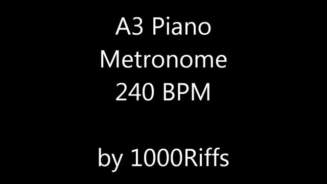A3 Piano Metronome 240 BPM - Beats Per Minute смотреть онлайн