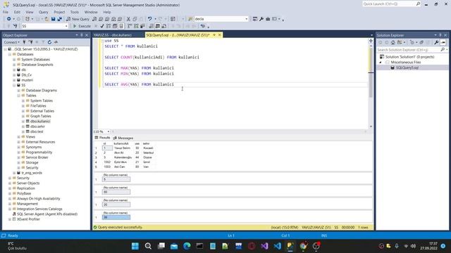 SQL COUNT MİN AVG SUM Fonksiyonları Kullanımı смотреть онлайн