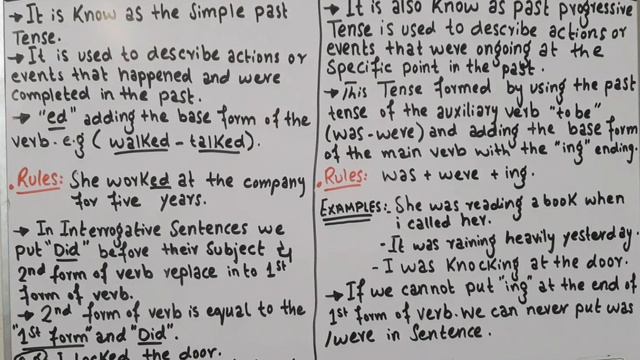 Past indefinite Tense | Past Continuous Tense | BS English Notes смотреть онлайн