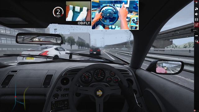 Realistic rain driving and Car crash - Supra mk4 - Assetto Corsa Online Steering Wheel PC Gameplay смотреть онлайн