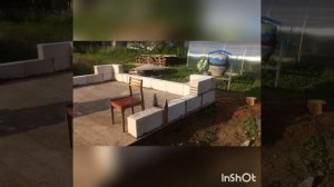 Беседка из пеноблока своими руками часть 3