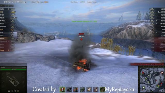 WOT: Arctic Region - M18 Hellcat - 3 frags смотреть онлайн