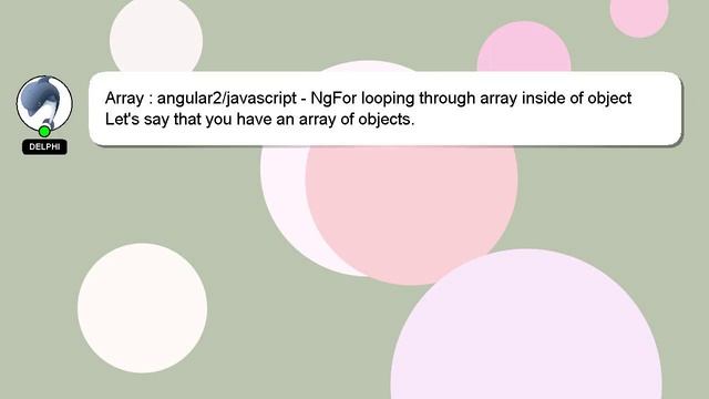 Array : angular2/javascript - NgFor looping through array inside of object смотреть онлайн