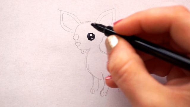 Chihuahua malen - Hund zeichnen - How to draw a Dog - Chihuahua drawing - Как Нарисовать чихуахуа смотреть онлайн