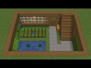 Майнкрафт - Как построить подземную базовую ферму. Minecraft