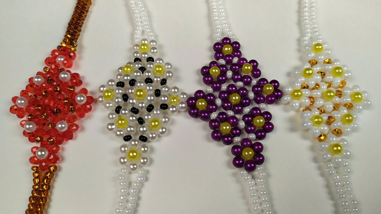 Украшения из бисера. 1часть. Браслет, подвеска, сережки. Мастер класс. Пошаговый МК для начинающих. смотреть онлайн