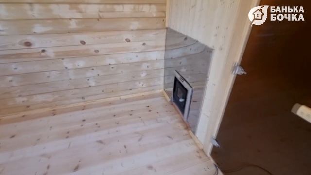 Брусовая баня 6 м, на 2 отделения с верандой смотреть онлайн
