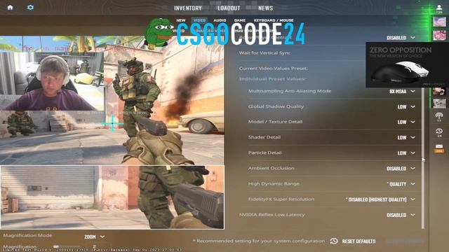 s1mple' video settings (CS2) смотреть онлайн