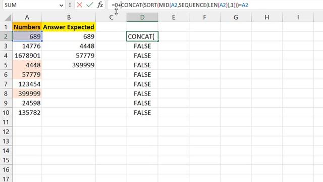 Excel Challenge Solution: Are digits in increasing order? смотреть онлайн