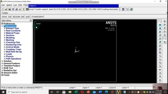 ANSYS Mechanical APDL , Analysi of simpliy suported RC beam part 1 смотреть онлайн