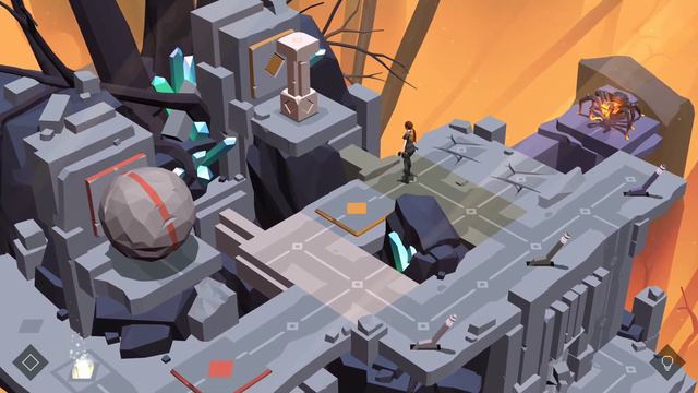 Lara Croft GO. 6 Огненная Пещера. 4 Сожжёное Дерево