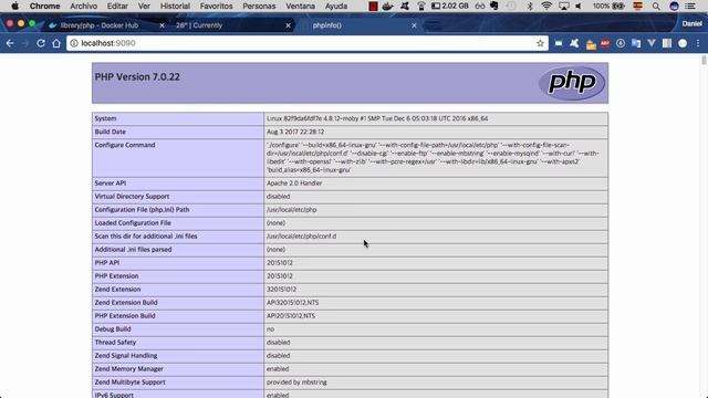 PHP7 + Apache, con Docker смотреть онлайн