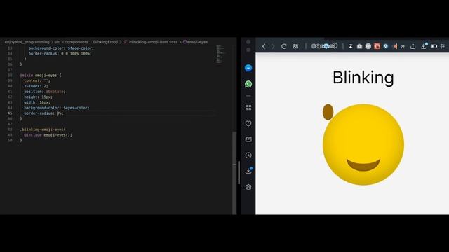 Learning - SASS/SCSS Blinking Emoji Hover with KeyFrames смотреть онлайн