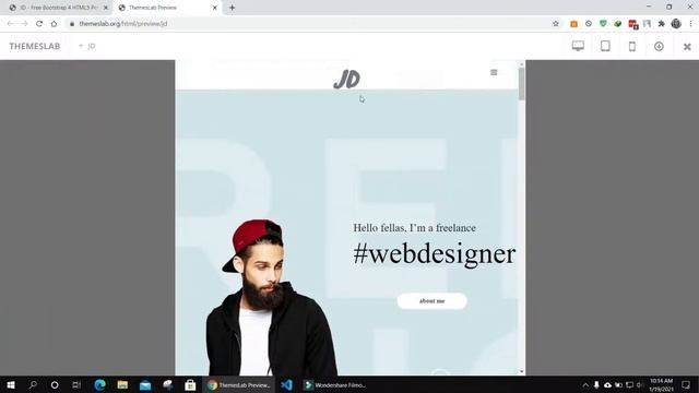 JD: Free Bootstrap 4 HTML5 Personal Portfolio Website Template смотреть онлайн