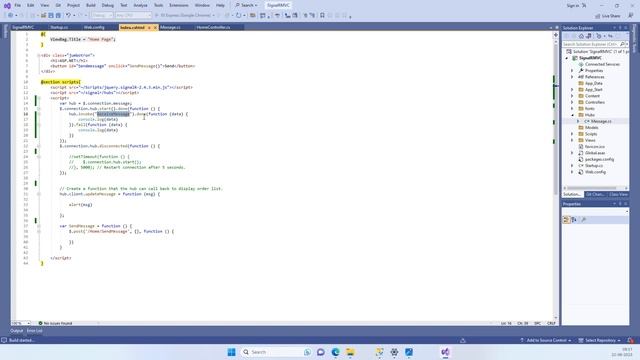 There was an error invoking Hub method 'message.ReceiveMessage'. in SignalR | Asp.Net SignalR смотреть онлайн