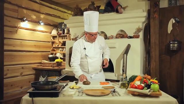 Карельская кухня: лосось жареный с овощами смотреть онлайн